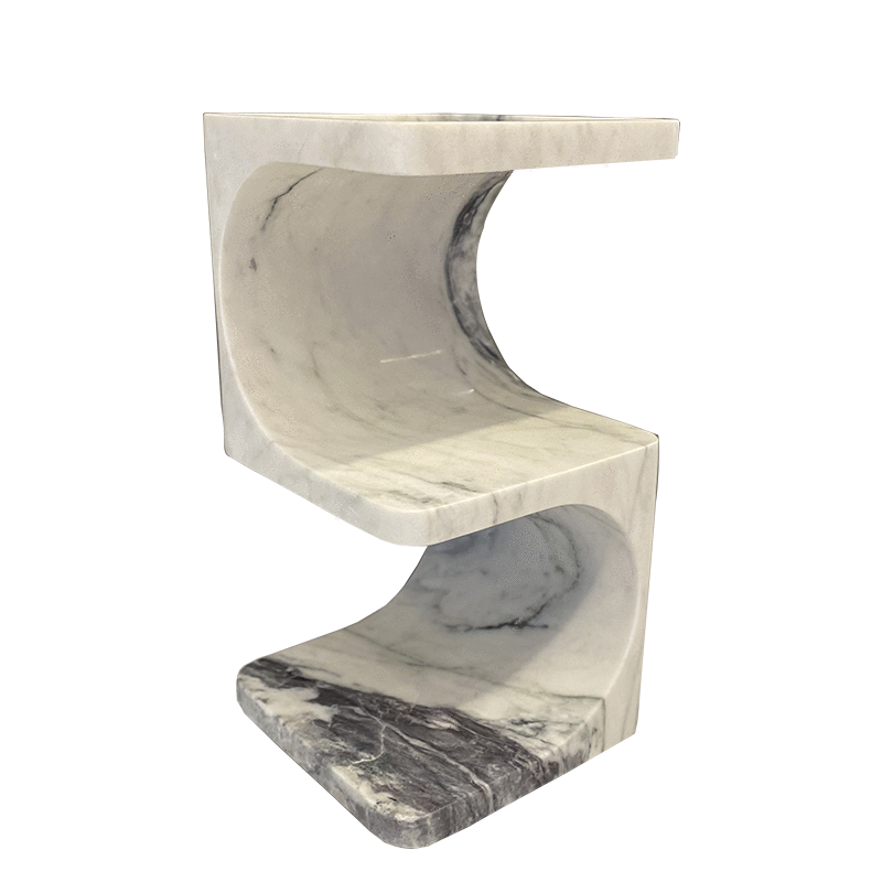意式轻奢大理石异形边几