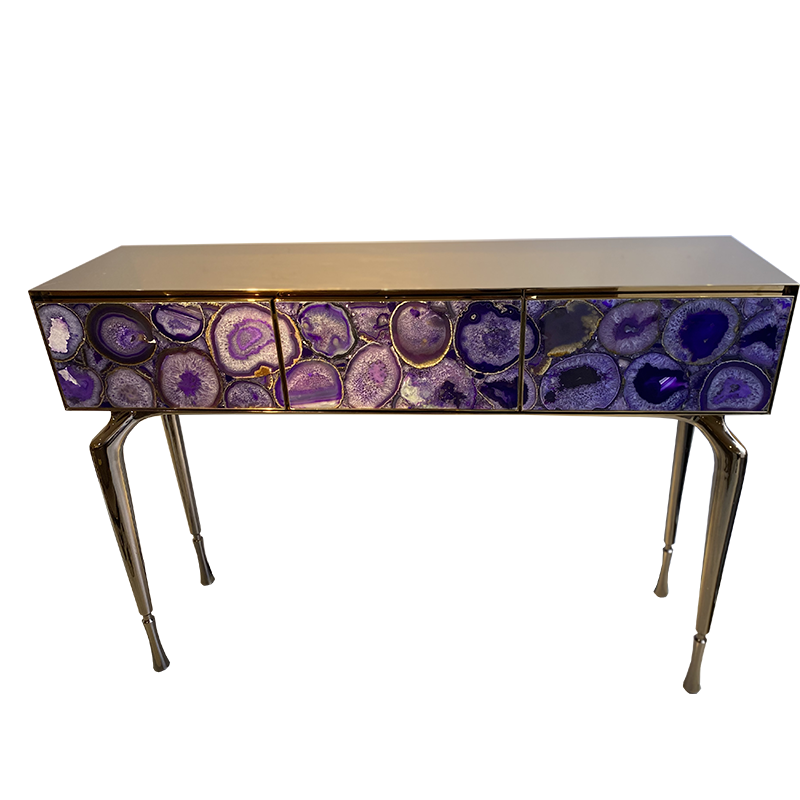 意式轻奢玛瑙玄关柜