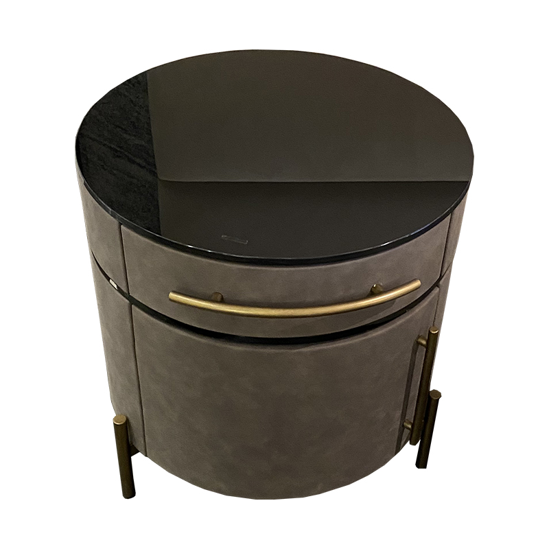 意式轻奢圆形床头柜